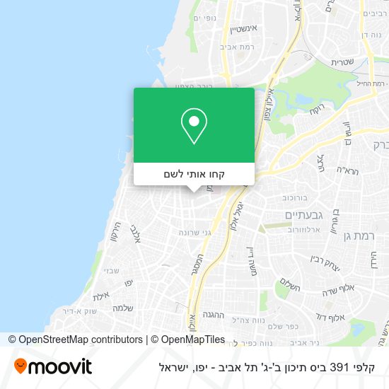 מפת קלפי 391 ביס תיכון ב'-ג' תל אביב - יפו