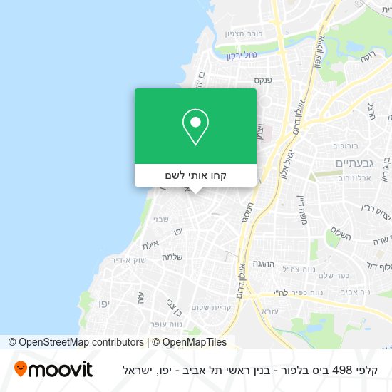מפת קלפי 498 ביס בלפור - בנין ראשי תל אביב - יפו