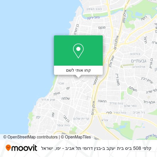 מפת קלפי 508 ביס בית יעקב ב-בנין דרומי תל אביב - יפו