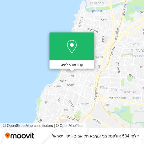 מפת קלפי 534 אולפנת בני עקיבא תל אביב - יפו