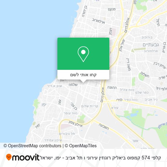 מפת קלפי 574 קמפוס ביאליק רוגוזין עירוני ו תל אביב - יפו