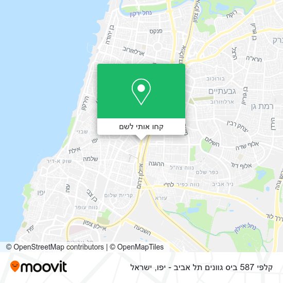 מפת קלפי 587 ביס גוונים תל אביב - יפו