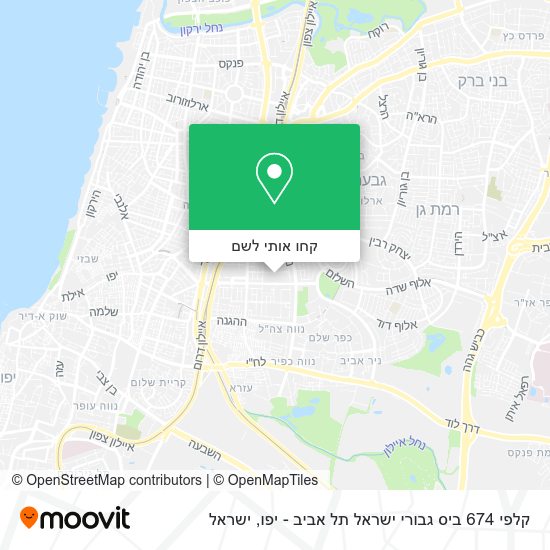 מפת קלפי 674 ביס גבורי ישראל תל אביב - יפו