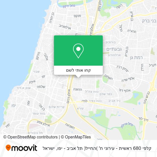 מפת קלפי 680 ראשית - עירוני ח' )החייל( תל אביב - יפו