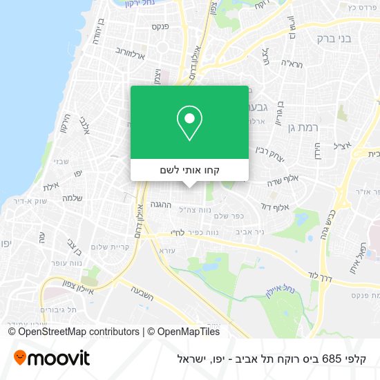 מפת קלפי 685 ביס רוקח תל אביב - יפו