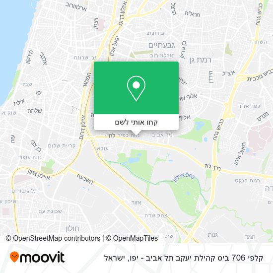 מפת קלפי 706 ביס קהילת יעקב תל אביב - יפו