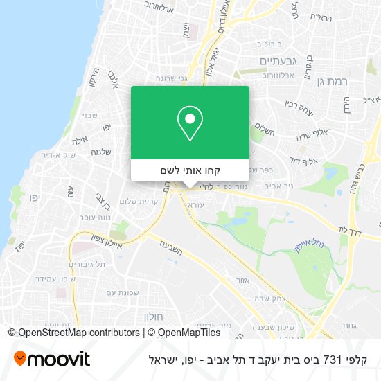 מפת קלפי 731 ביס בית יעקב ד תל אביב - יפו