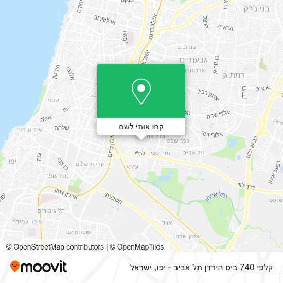 מפת קלפי 740 ביס הירדן תל אביב - יפו