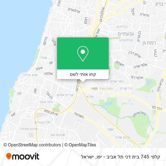 מפת קלפי 745 בית דני תל אביב - יפו