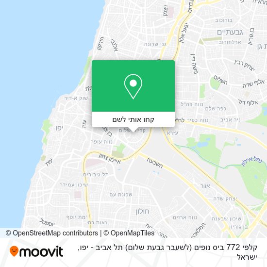 מפת קלפי 772 ביס נופים (לשעבר גבעת שלום) תל אביב - יפו