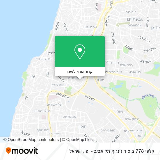 מפת קלפי 778 ביס דיזינגוף תל אביב - יפו