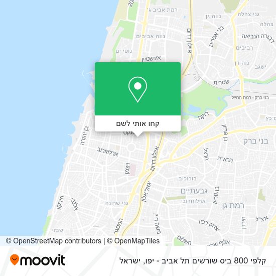 מפת קלפי 800 ביס שורשים תל אביב - יפו