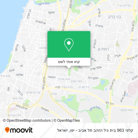 מפת קלפי 963 בית גיל הזהב תל אביב - יפו