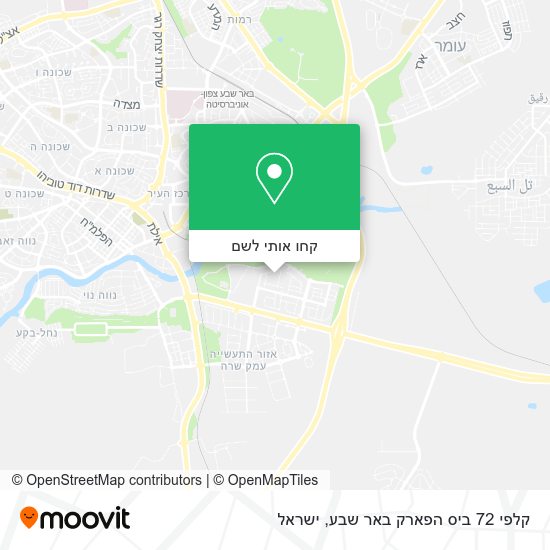 מפת קלפי 72 ביס הפארק באר שבע