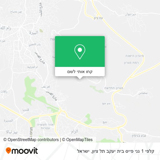 מפת קלפי 1 גני פייס בית יעקב תל ציון