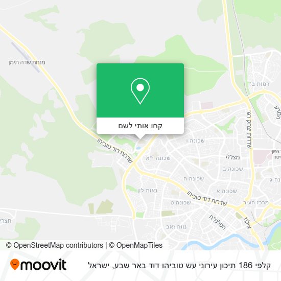 מפת קלפי 186 תיכון עירוני עש טוביהו דוד באר שבע