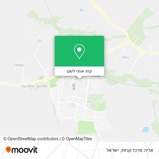 מפת אריה מרכז קניות
