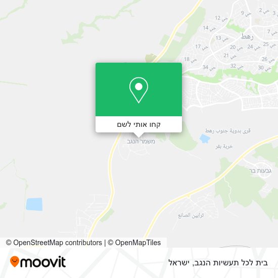 מפת בית לכל תעשיות הנגב