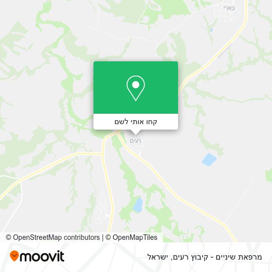 מפת מרפאת שיניים - קיבוץ רעים