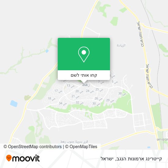 מפת קייטרינג ארמונות הנגב