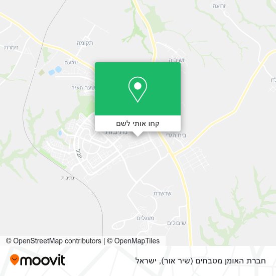 מפת חברת האומן מטבחים (שיר אור)