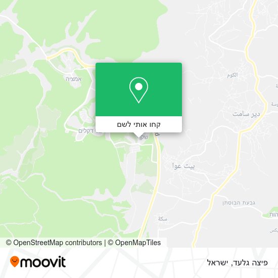 מפת פיצה גלעד