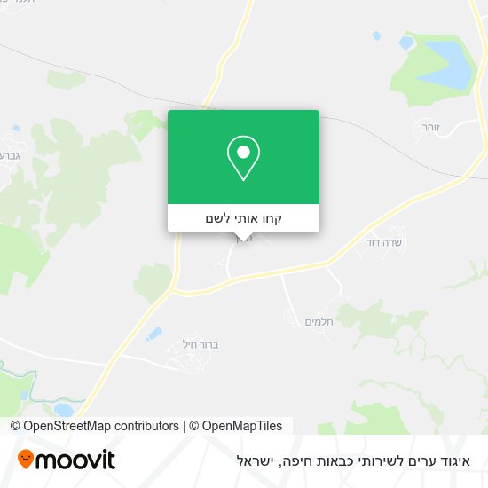 מפת איגוד ערים לשירותי כבאות חיפה