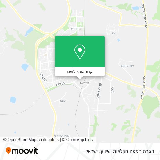 מפת חברת חממה חקלאות ושיווק