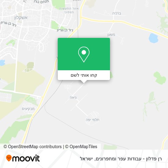 מפת רן פדלון - עבודות עפר ומחפרונים