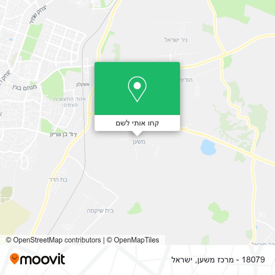 מפת 18079 - מרכז משען