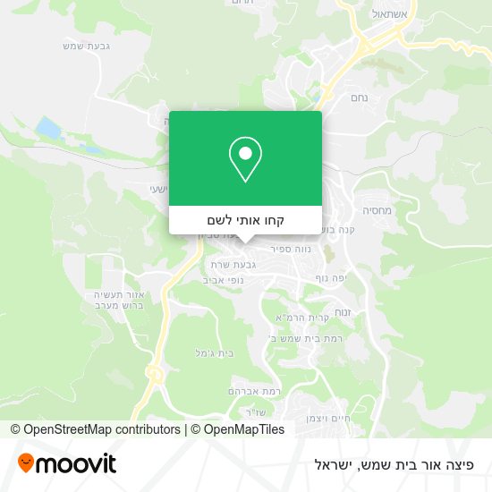 מפת פיצה אור בית שמש