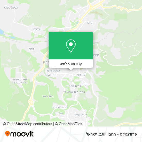 מפת פרודנטקס - רחבי יואב