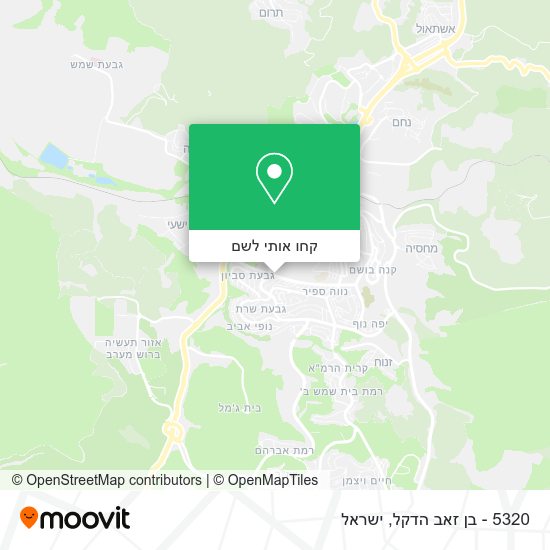 מפת 5320 - בן זאב הדקל