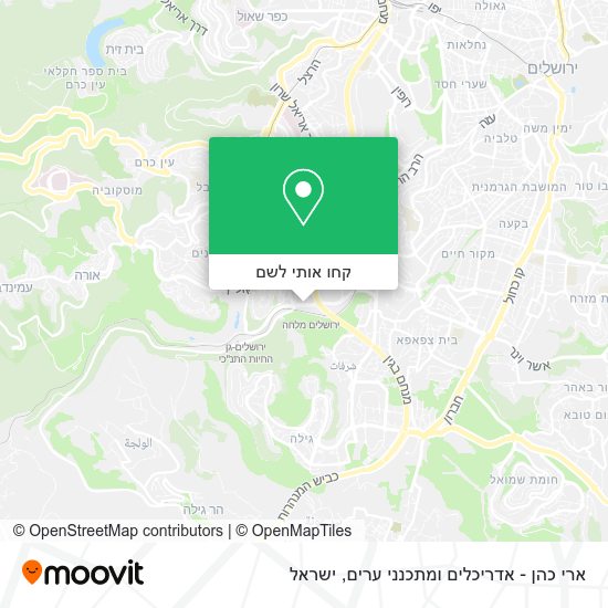 מפת ארי כהן - אדריכלים ומתכנני ערים