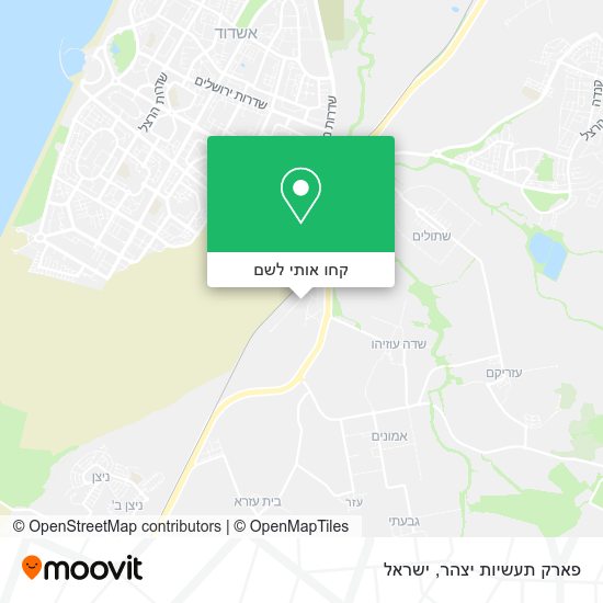 מפת פארק תעשיות יצהר