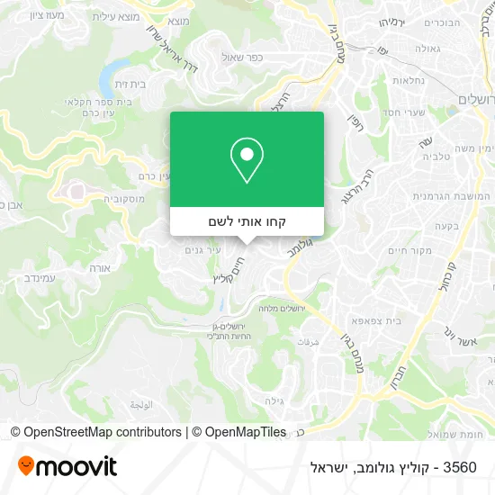 מפת 3560 - קוליץ גולומב