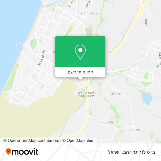 מפת בי ס לנהיגה זהב