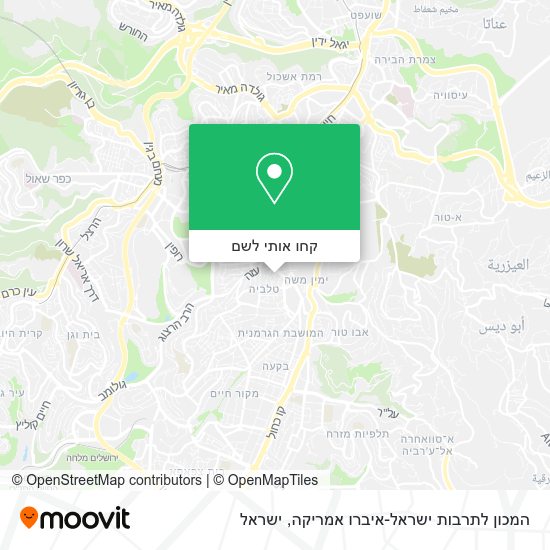 מפת המכון לתרבות ישראל-איברו אמריקה