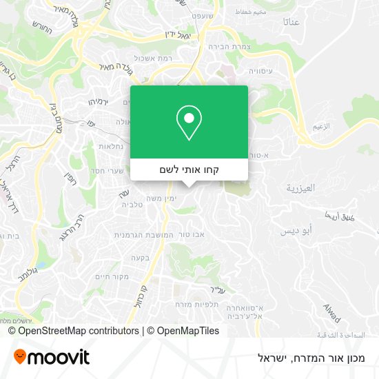 מפת מכון אור המזרח