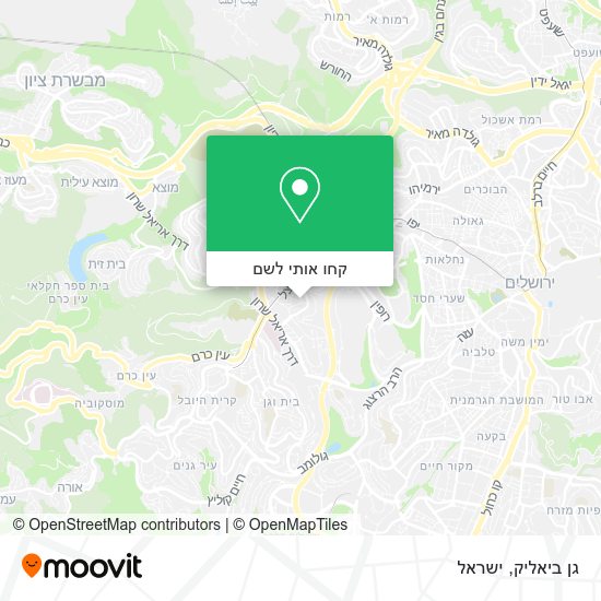 מפת גן ביאליק