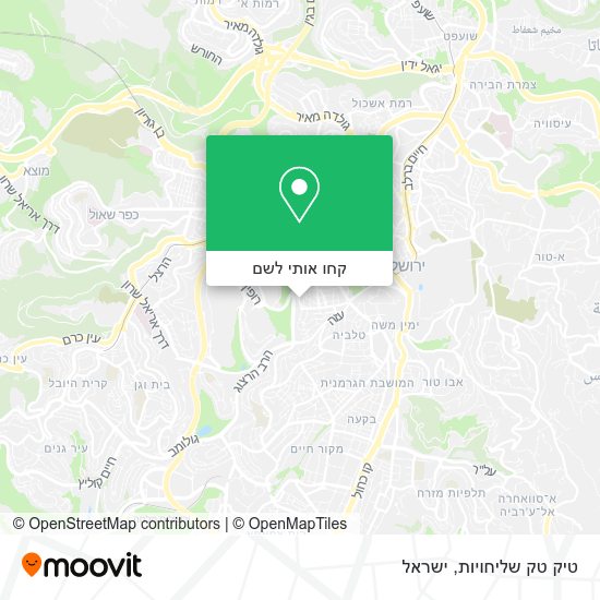 מפת טיק טק שליחויות