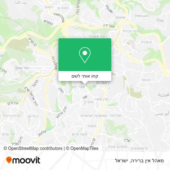 מפת מאהל אין ברירה