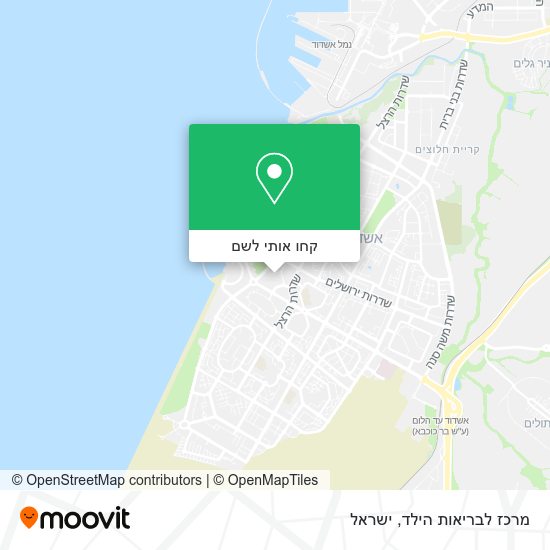 מפת מרכז לבריאות הילד