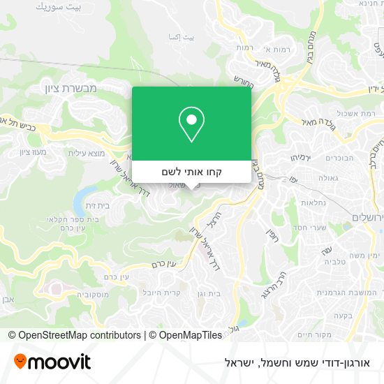 מפת אורגון-דודי שמש וחשמל