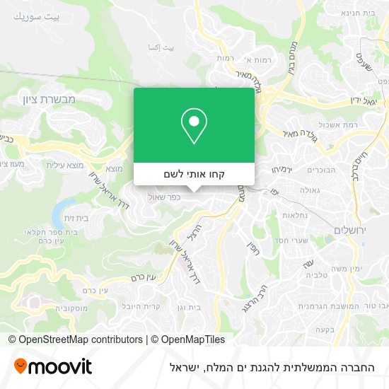 מפת החברה הממשלתית להגנת ים המלח
