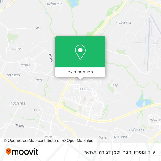 מפת עו ד ונוטריון הבר ויסמן דבורה