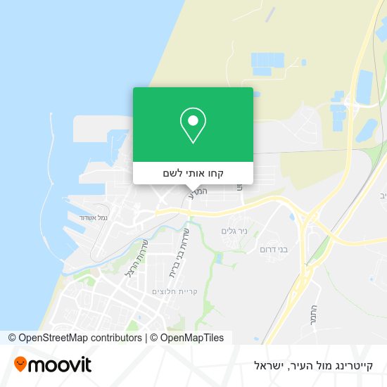 מפת קייטרינג מול העיר