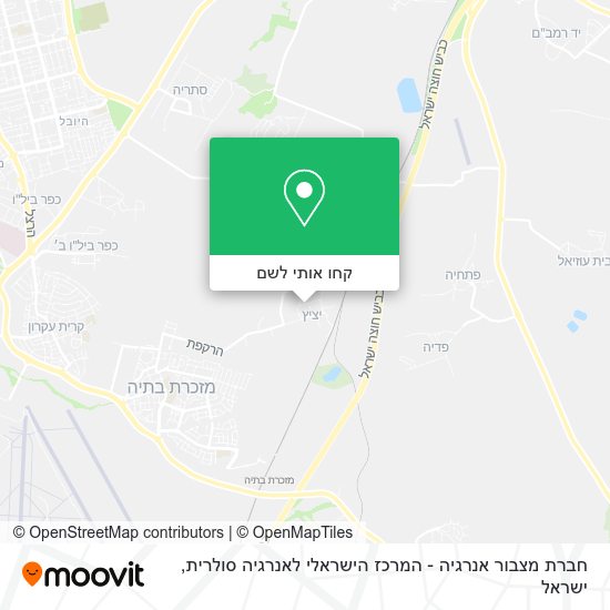 מפת חברת מצבור אנרגיה - המרכז הישראלי לאנרגיה סולרית