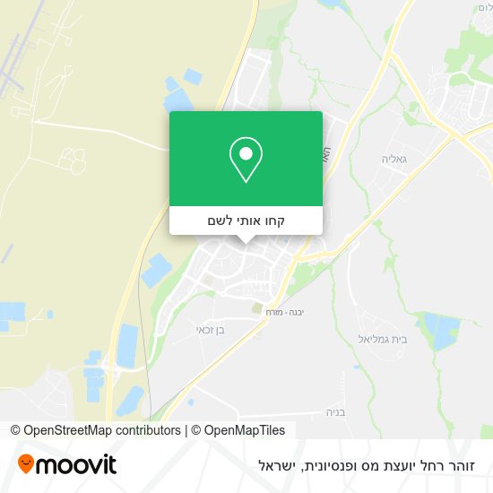 מפת זוהר רחל יועצת מס ופנסיונית