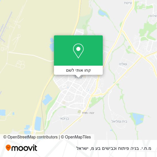 מפת מ.ח.י. בניה פיתוח וכבישים בע מ